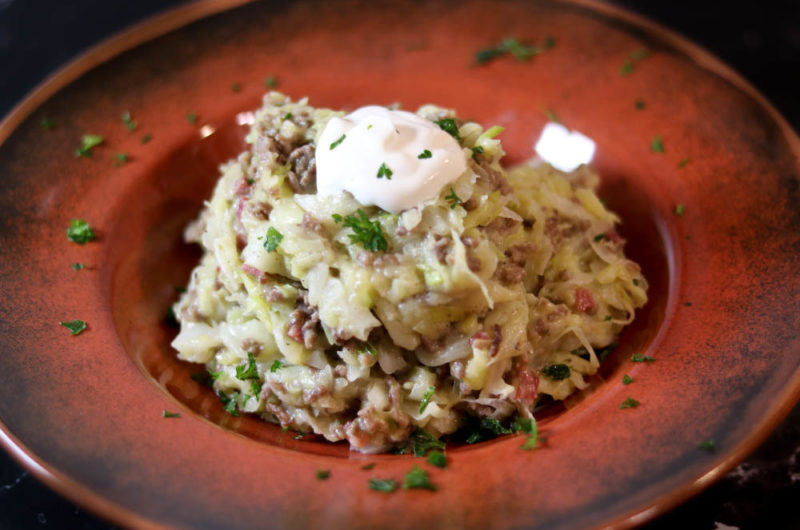 Spitzkohl Hackfleisch Pfanne