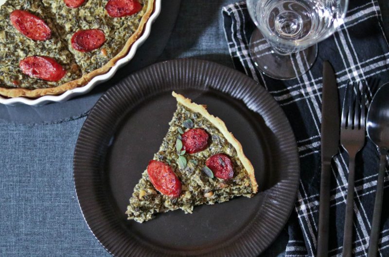 Grünkohl Tarte mit Mettwurst